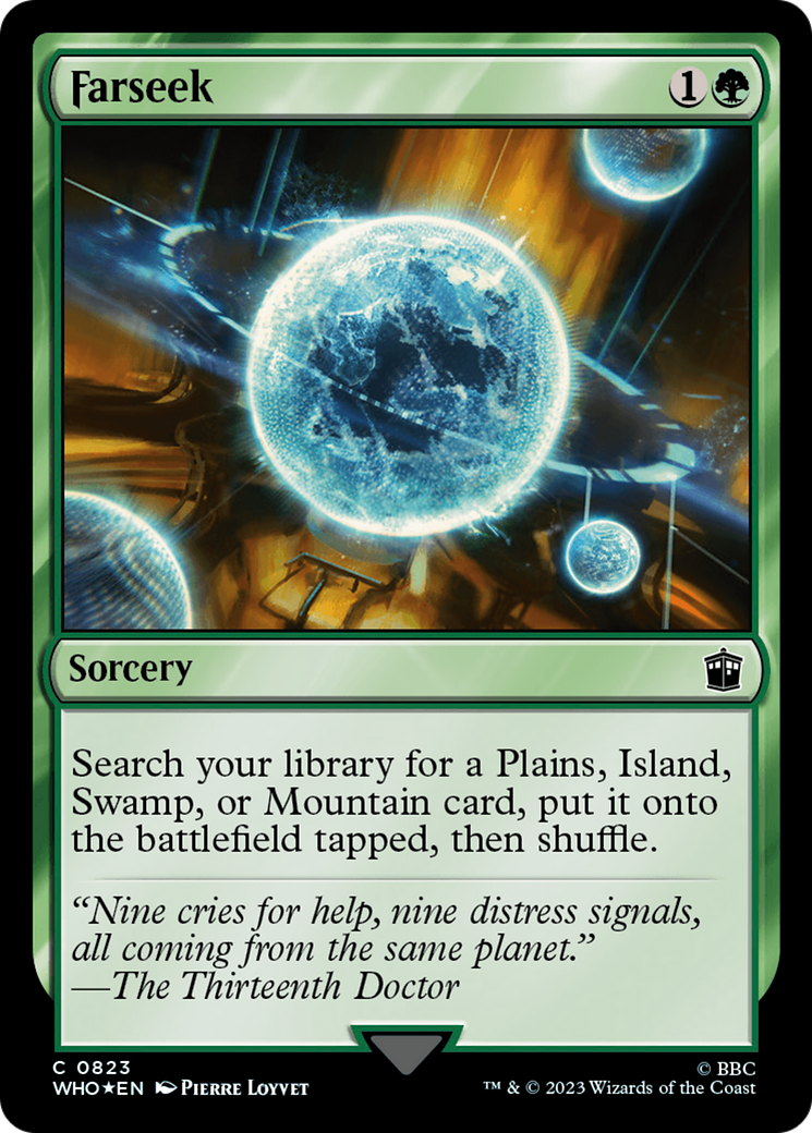 Farseek (Surge Foil) (WHO-823) [Doctor Who] Foil MTG Single Wizards of the Coast