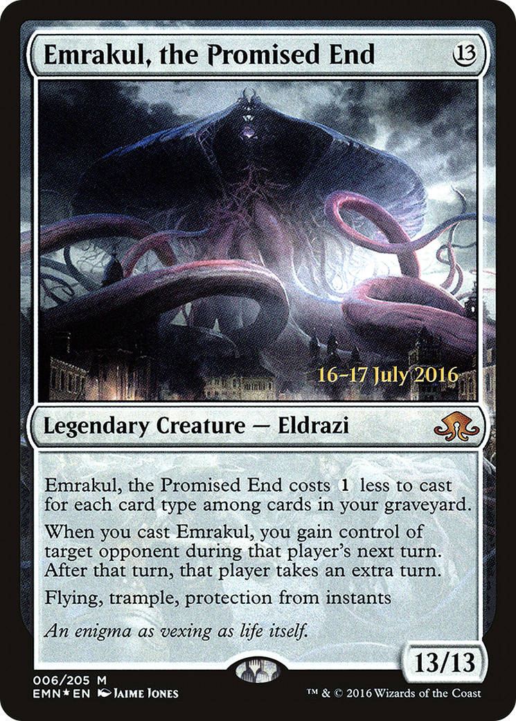 Emrakul, the Promised End (PRE-006) [Eldritch Moon Promos] Foil MTG Single Wizards of the Coast