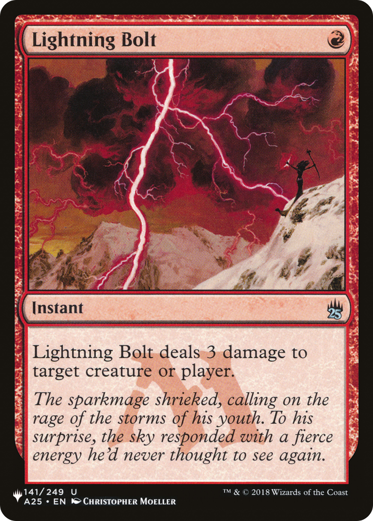 Lightning Bolt (LIST-A25-141) [Mystery Booster] The List MTG Single Wizards of the Coast