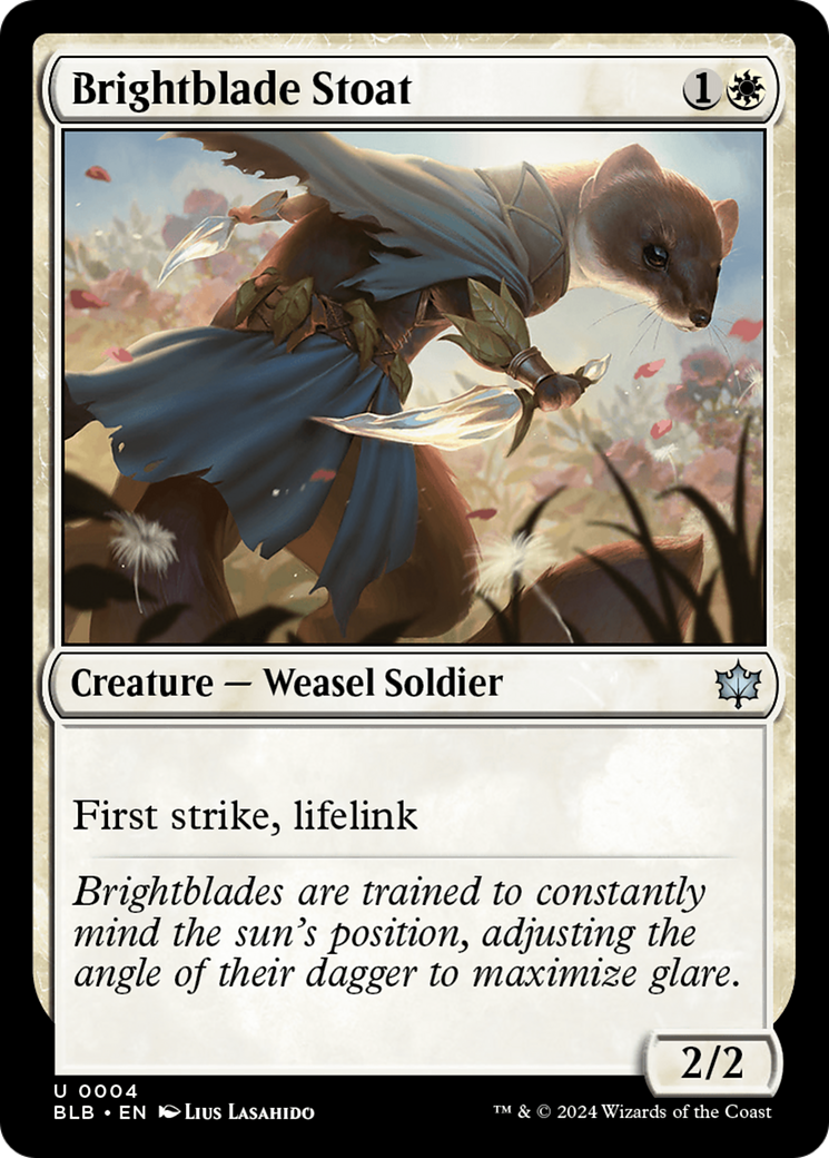 Brightblade Stoat (BLB-004) [Bloomburrow] MTG Single Wizards of the Coast