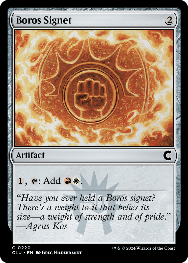 Boros Signet (CLU-220) [Ravnica: Clue Edition] MTG Single Wizards of the Coast