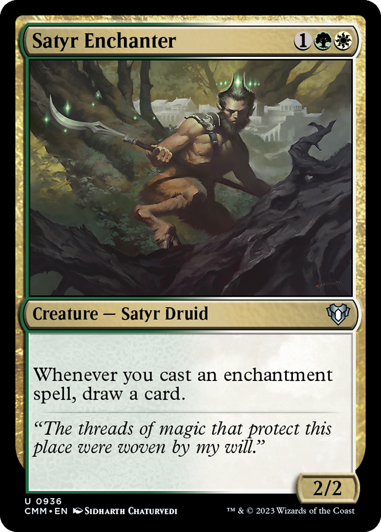Satyr Enchanter (CMM-936) [Commander Masters] MTG Single Wizards of the Coast