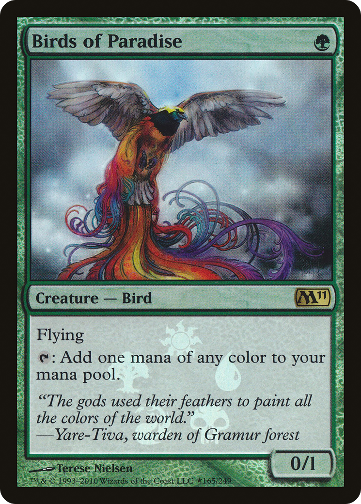 Birds of Paradise (BABP-165) [Magic 2011 Promos] Foil MTG Single Wizards of the Coast