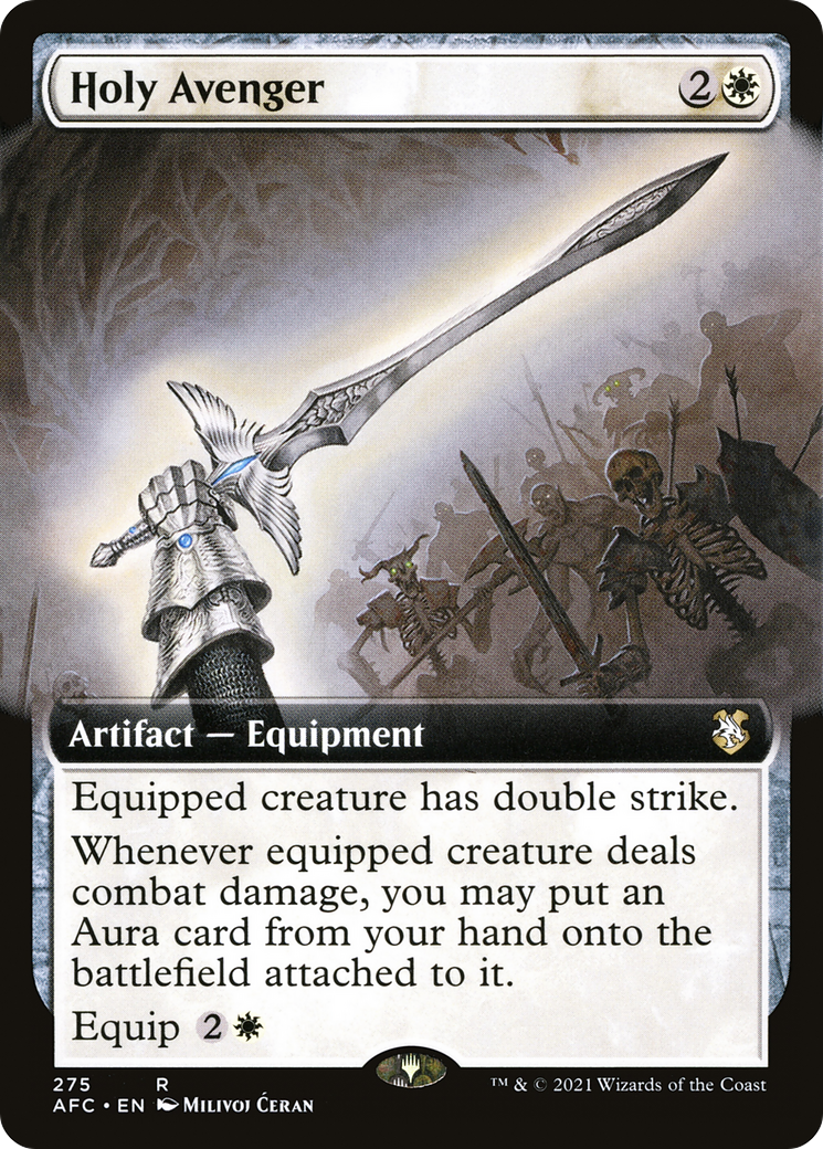 Holy Avenger (AFC-275) [Forgotten Realms Commander] (Extended Art) MTG Single Wizards of the Coast