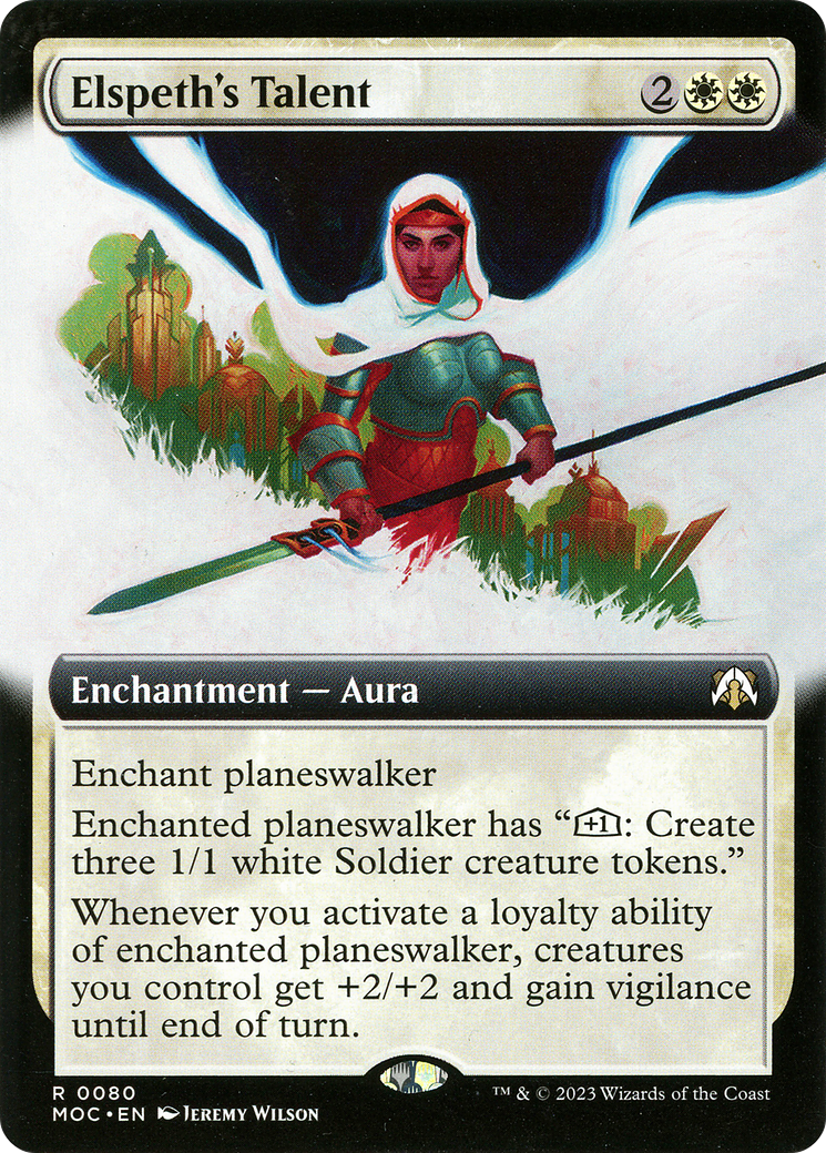 Elspeth's Talent (MOC-080) [March of the Machine Commander] (Extended Art) Foil MTG Single Wizards of the Coast
