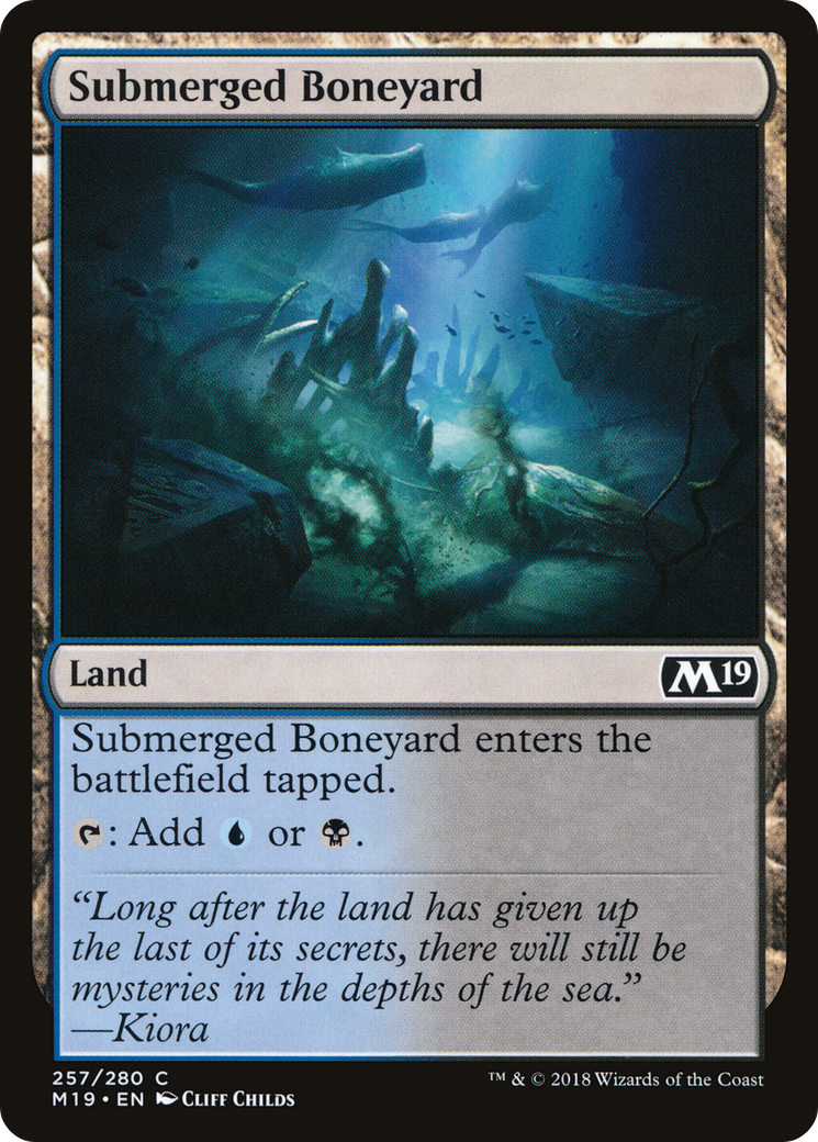 Submerged Boneyard (M19-257) [Core Set 2019] MTG Single Wizards of the Coast