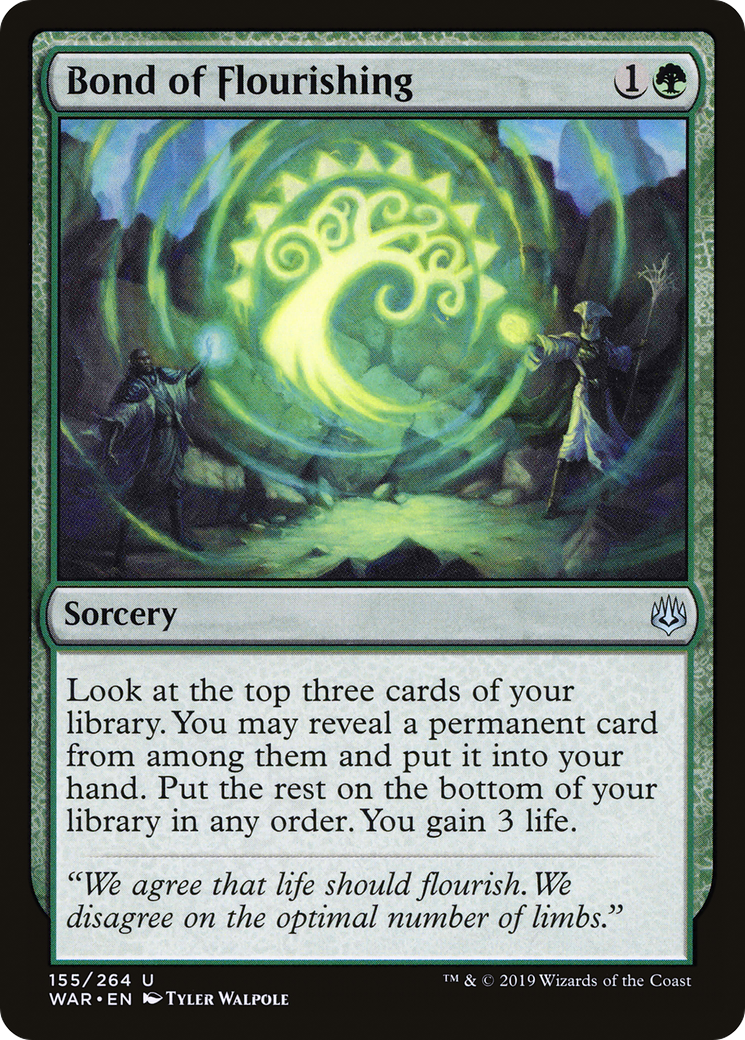 Bond of Flourishing (WAR-155) [War of the Spark] MTG Single Wizards of the Coast