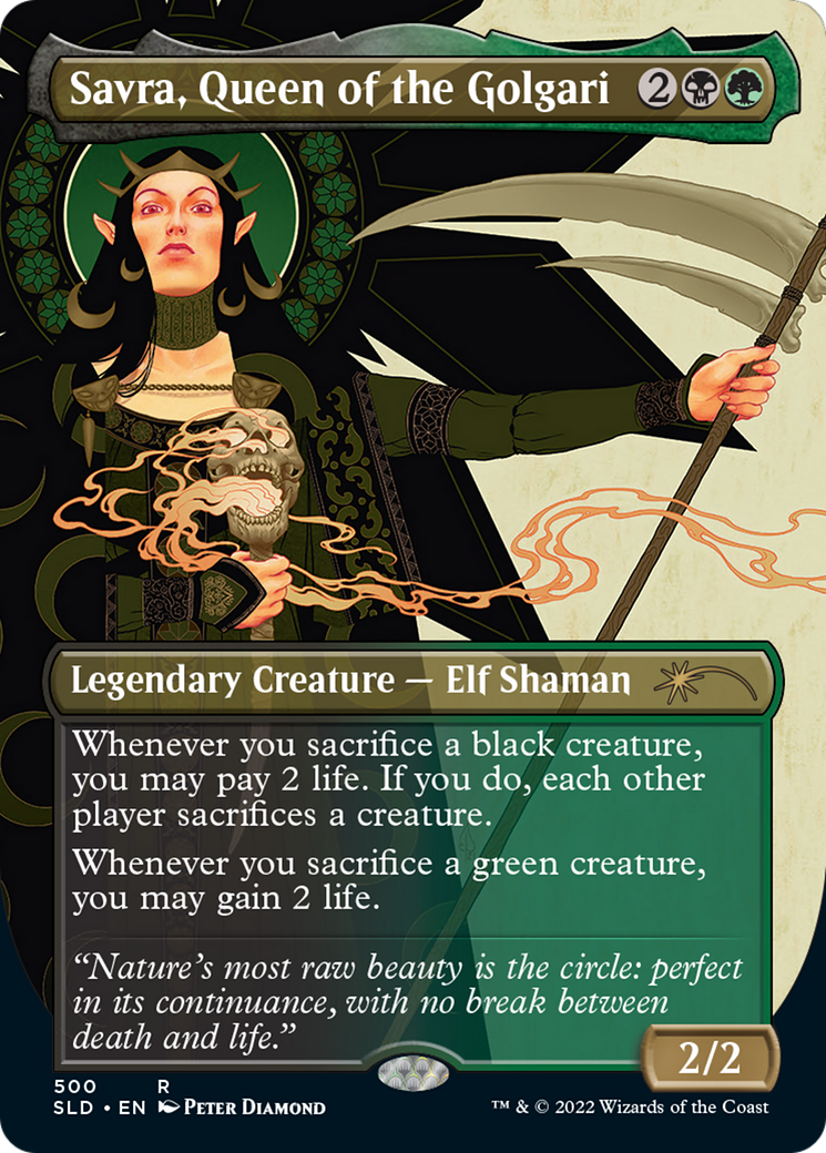 Savra, Queen of the Golgari (SLD-500) [Secret Lair] Drop (Borderless) MTG Single Wizards of the Coast