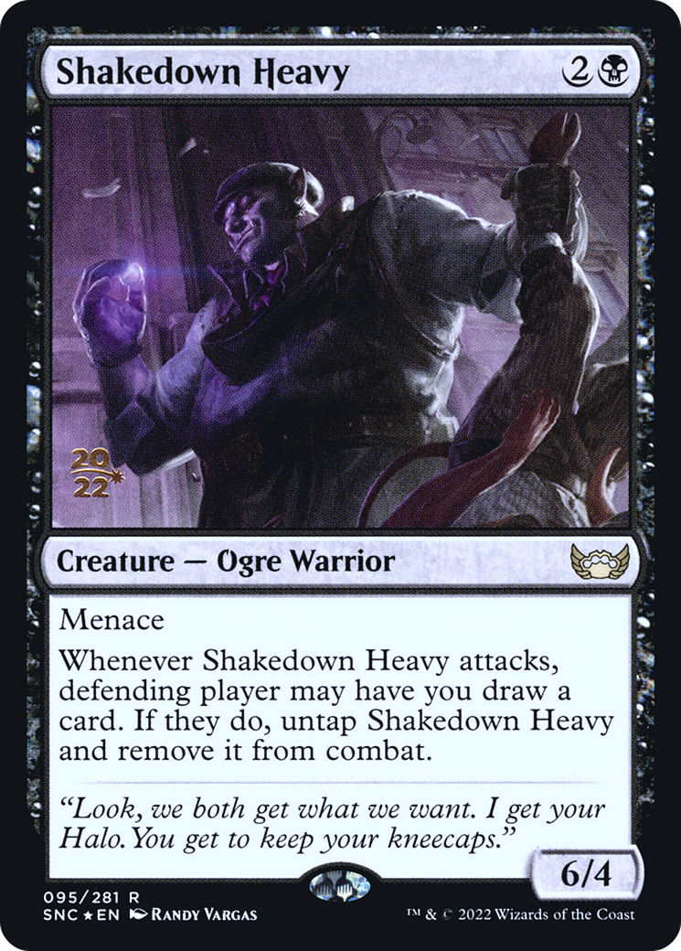Shakedown Heavy (PRE-95S) [Streets of New Capenna Promos] Foil MTG Single Wizards of the Coast