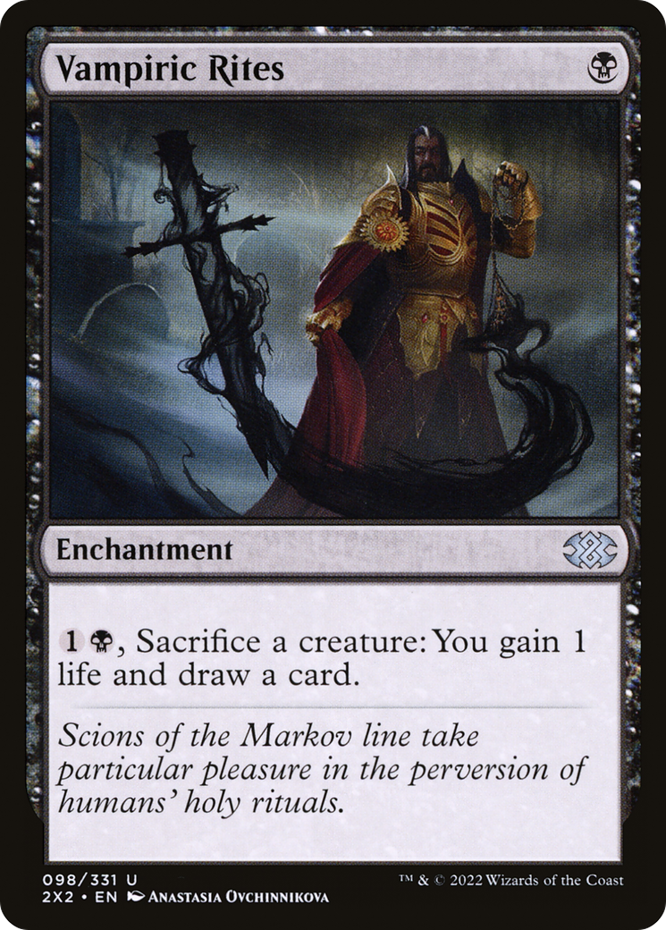 Vampiric Rites (2X2-098) [Double Masters 2022] Foil MTG Single Wizards of the Coast