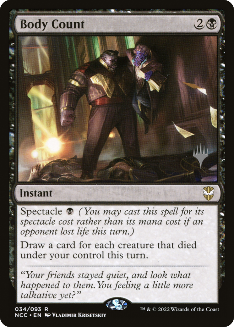 Body Count (PPSNC-034) [New Capenna Commander Promos] Foil MTG Single Wizards of the Coast