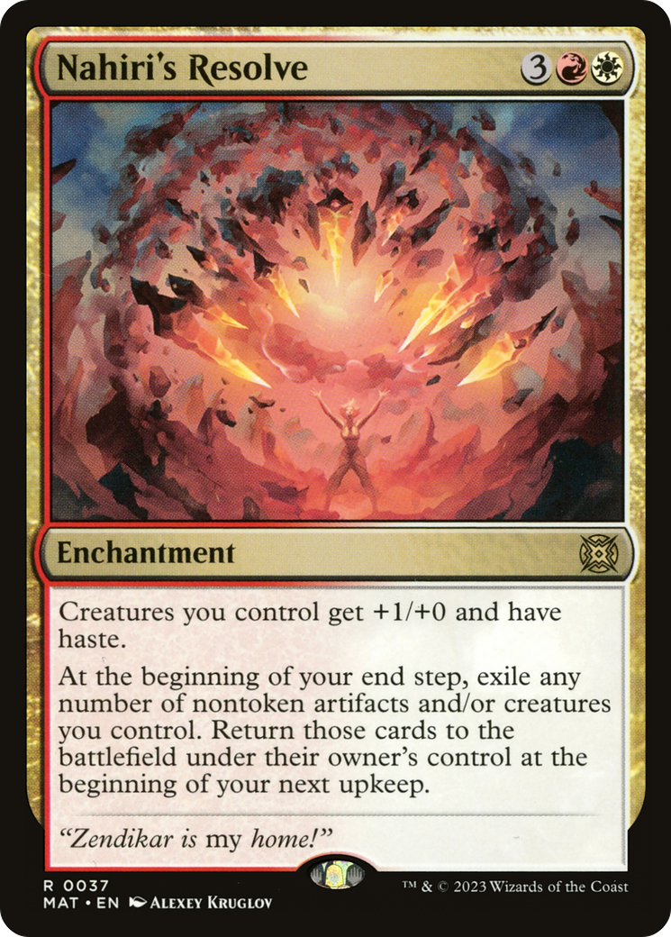 Nahiri's Resolve (MAT-037) [March of the Machine: The Aftermath] MTG Single Wizards of the Coast