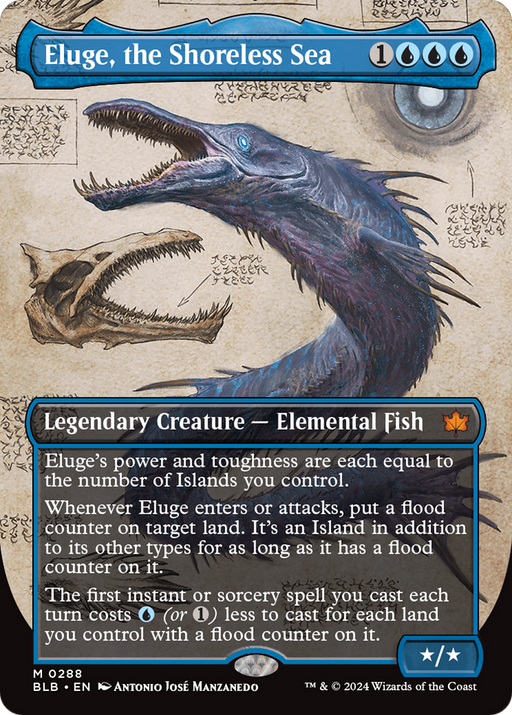 Eluge, the Shoreless Sea (BLB-288) [Bloomburrow] (Showcase) (Borderless) MTG Single Wizards of the Coast