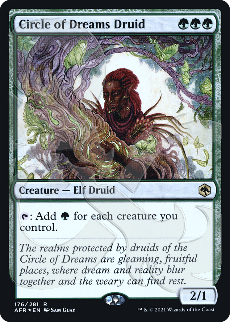 Circle of Dreams Druid (AFR&-176) [Adventures in the Forgotten Realms Promos] Foil MTG Single Wizards of the Coast