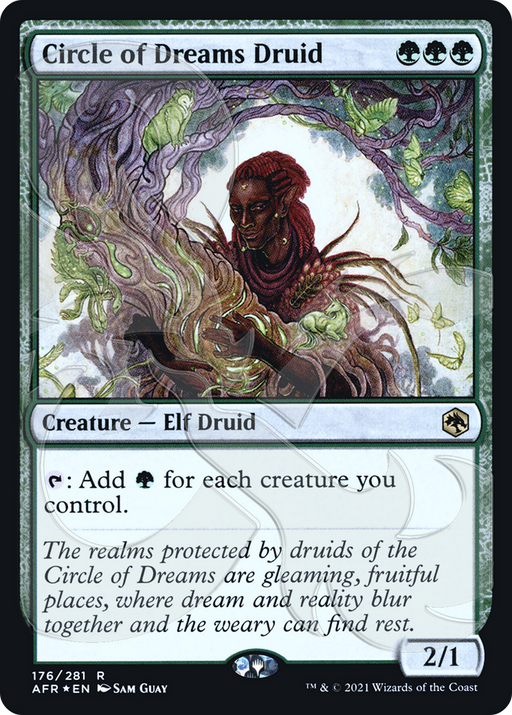 Circle of Dreams Druid (AFR&-176) [Adventures in the Forgotten Realms Promos] Foil MTG Single Wizards of the Coast
