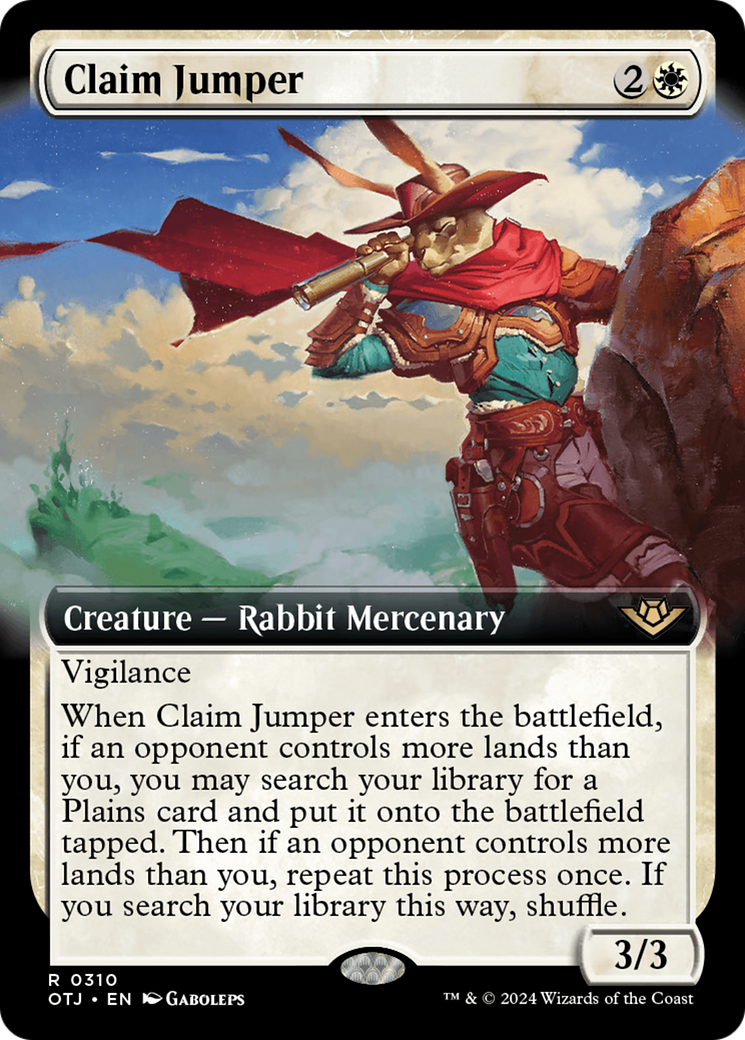 Claim Jumper (OTJ-310) [Outlaws of Thunder Junction] (Extended Art) MTG Single Wizards of the Coast