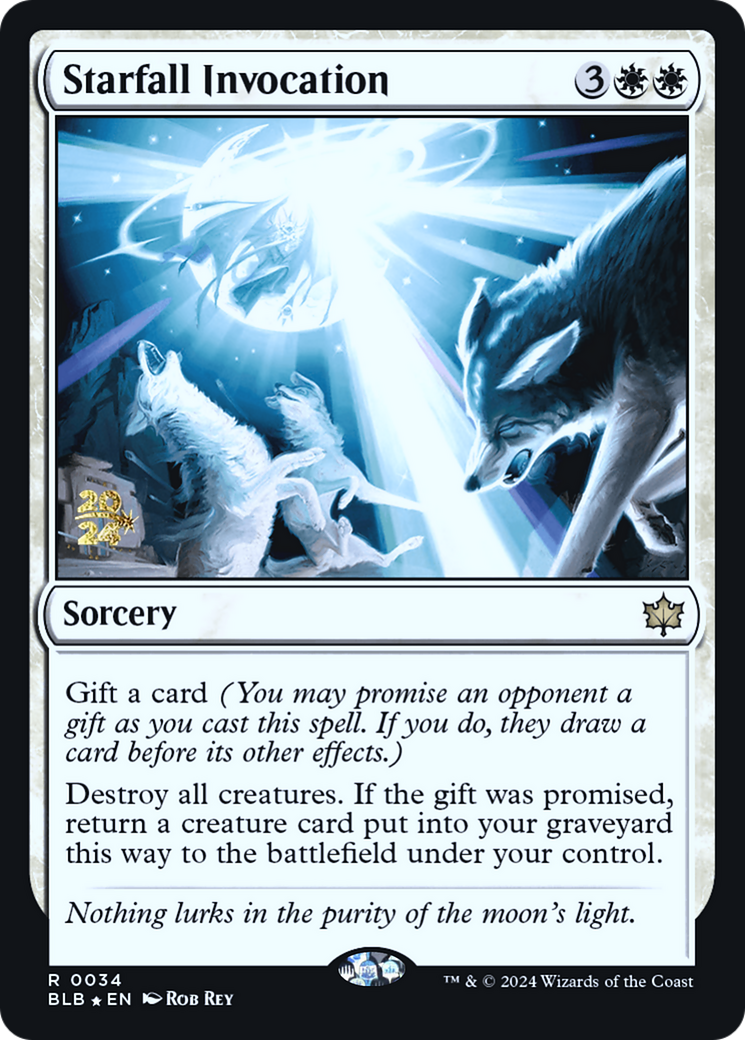 Starfall Invocation (PRE-034) [Bloomburrow Promos] Foil MTG Single Wizards of the Coast