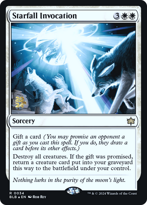 Starfall Invocation (PRE-034) [Bloomburrow Promos] Foil MTG Single Wizards of the Coast