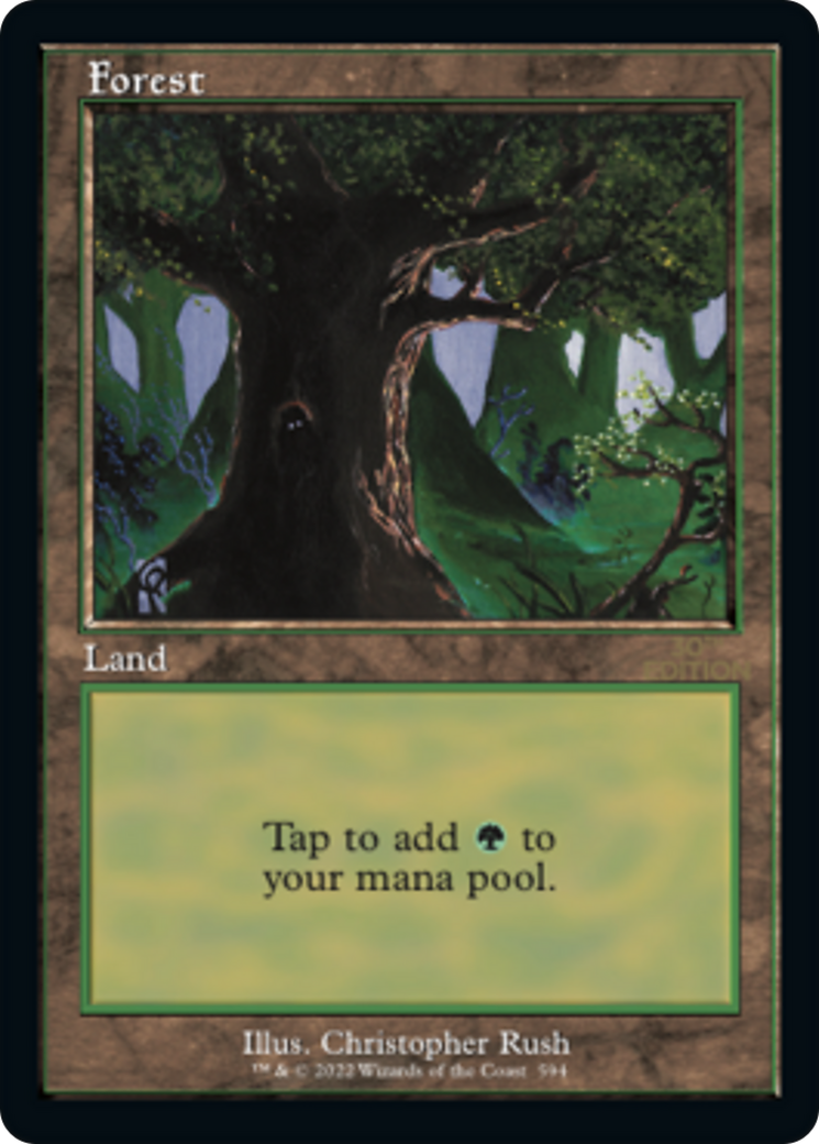 Forest (594) (30A-594) [30th Anniversary Edition] MTG Single Wizards of the Coast