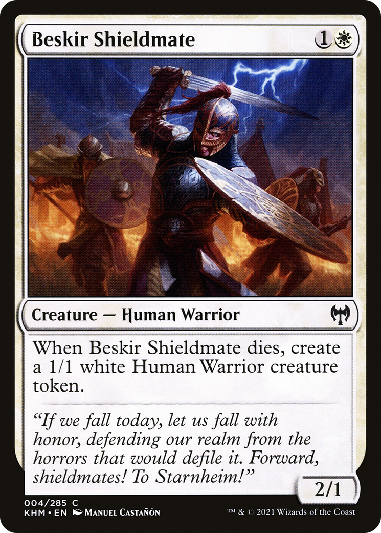 Beskir Shieldmate (KHM-004) [Kaldheim] Foil MTG Single Wizards of the Coast