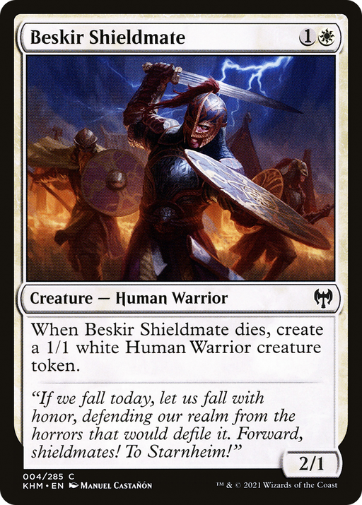 Beskir Shieldmate (KHM-004) [Kaldheim] MTG Single Wizards of the Coast