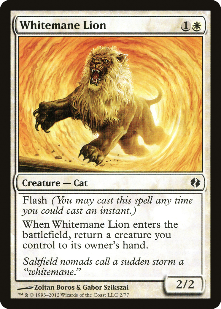 Whitemane Lion (DDI-002) [Misc] Duel Decks: Venser vs. Koth MTG Single Wizards of the Coast