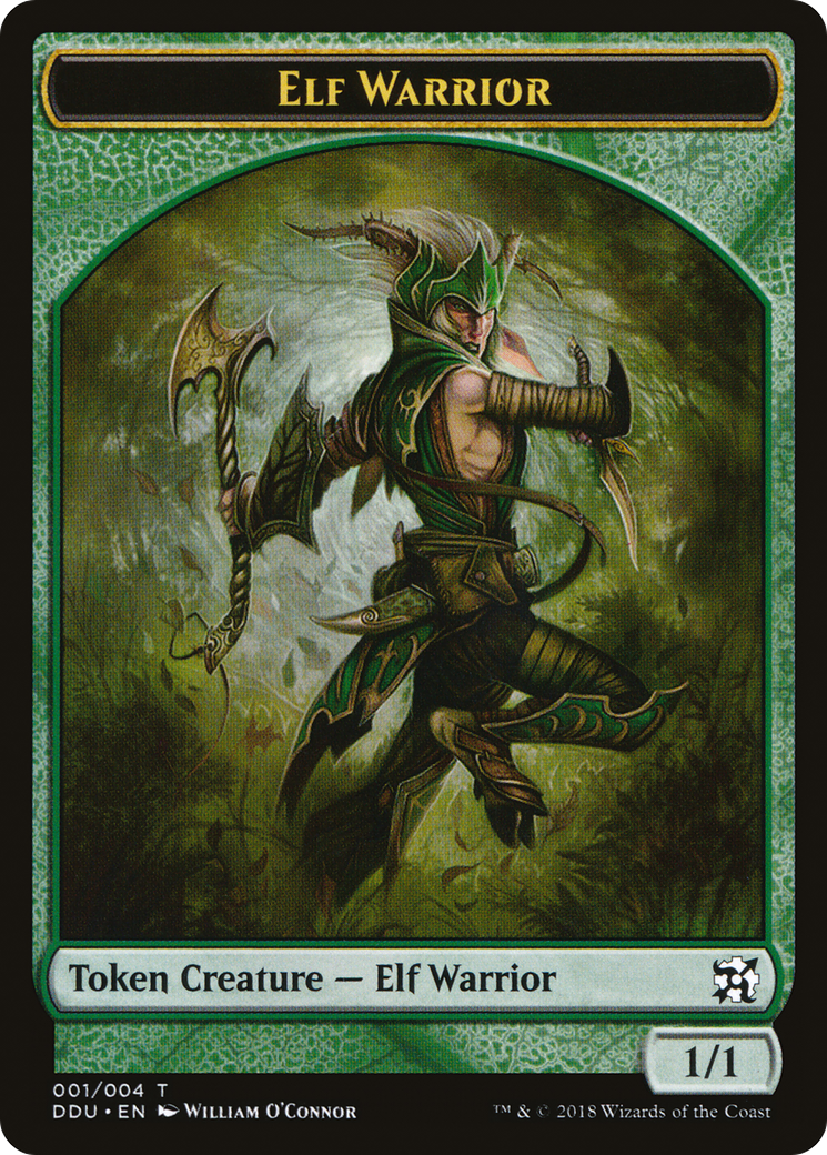 Elf Warrior Token (DDU-001) [Misc] Duel Decks: Elves vs. Inventors Tokens MTG Single Wizards of the Coast