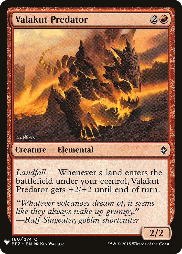 Valakut Predator (LIST-BFZ-160) [Mystery Booster] The List MTG Single Wizards of the Coast