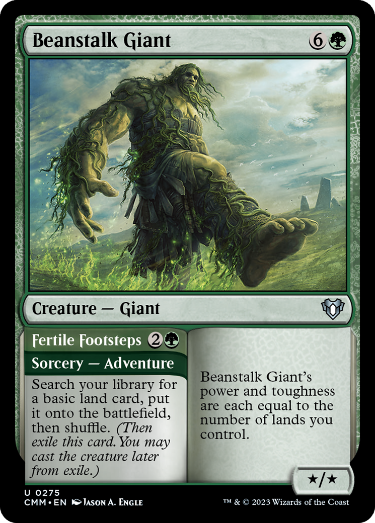 Beanstalk Giant // Fertile Footsteps (CMM-275) [Commander Masters] MTG Single Wizards of the Coast