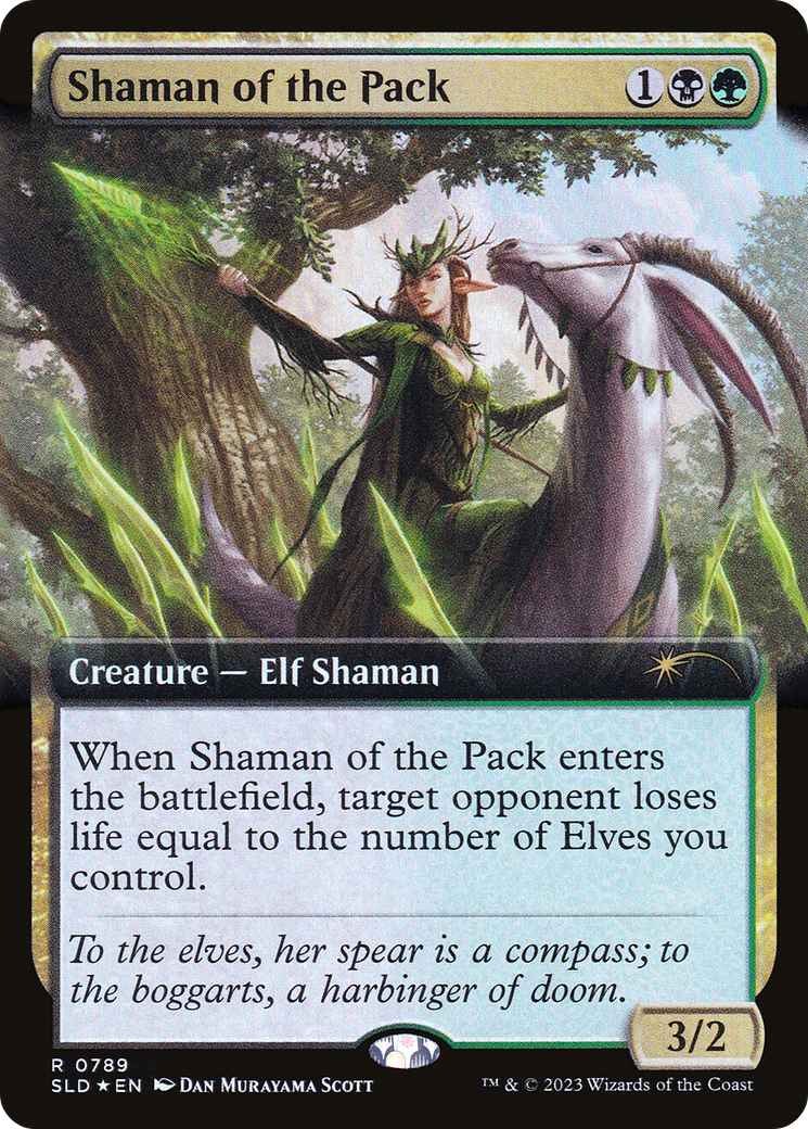 Shaman of the Pack (SLD-789) [Secret Lair] Drop (Extended Art) Foil MTG Single Wizards of the Coast