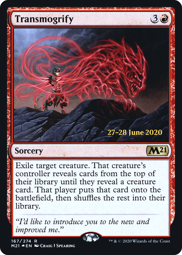 Transmogrify (PRE-167) [Core Set 2021 Promos] Foil MTG Single Wizards of the Coast