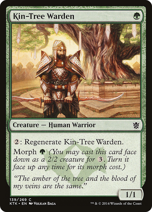 Kin-Tree Warden (KTK-139) [Khans of Tarkir] MTG Single Wizards of the Coast