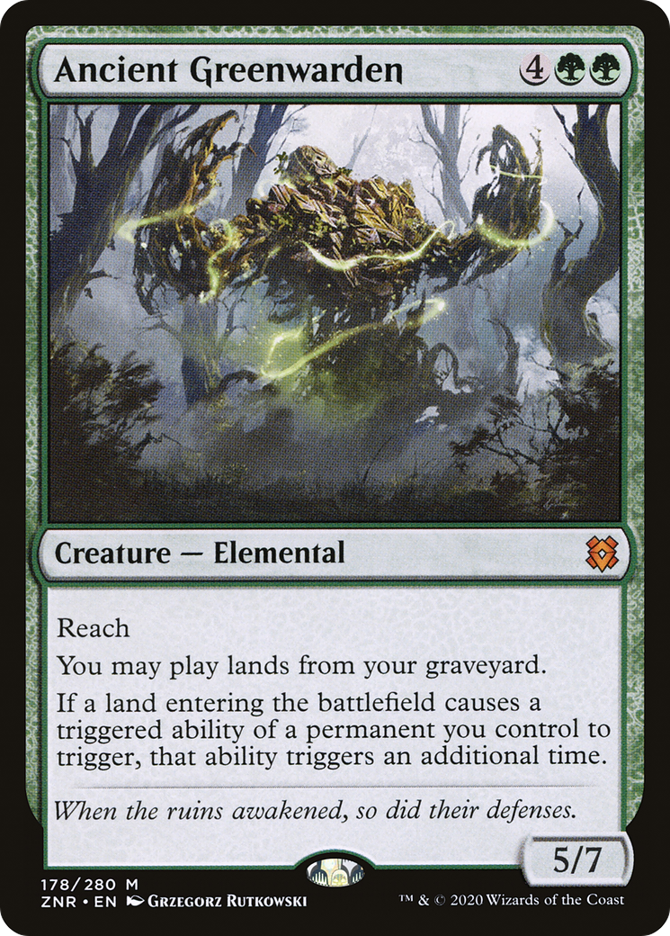 Ancient Greenwarden (ZNR-178) [Zendikar Rising] MTG Single Wizards of the Coast