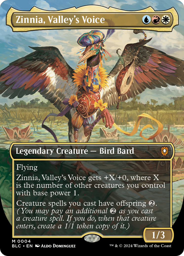 Zinnia, Valley's Voice (BLC-004) [Bloomburrow Commander] (Borderless) MTG Single Wizards of the Coast
