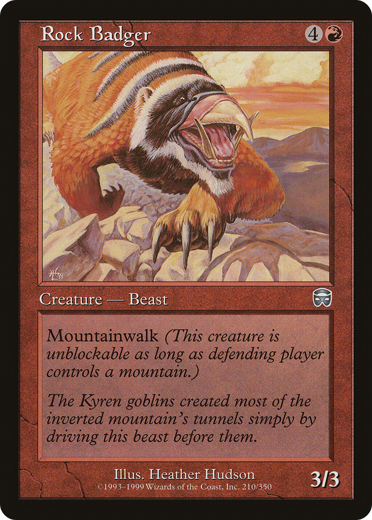 Rock Badger (MMQ-210) [Mercadian Masques] MTG Single Wizards of the Coast