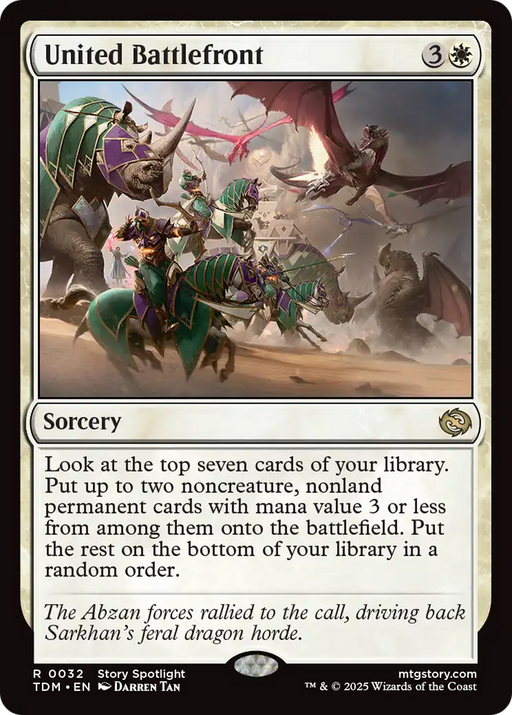 United Battlefront (TDM-032) [Tarkir: Dragonstorm] Foil MTG Single Wizards of the Coast