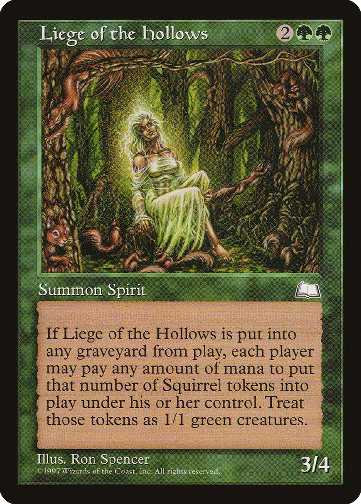 Liege of the Hollows (WTH-131) [Weatherlight] MTG Single Wizards of the Coast