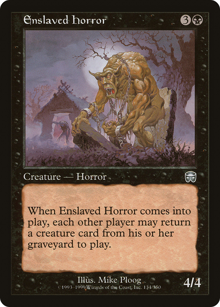 Enslaved Horror (MMQ-134) [Mercadian Masques] Foil MTG Single Wizards of the Coast