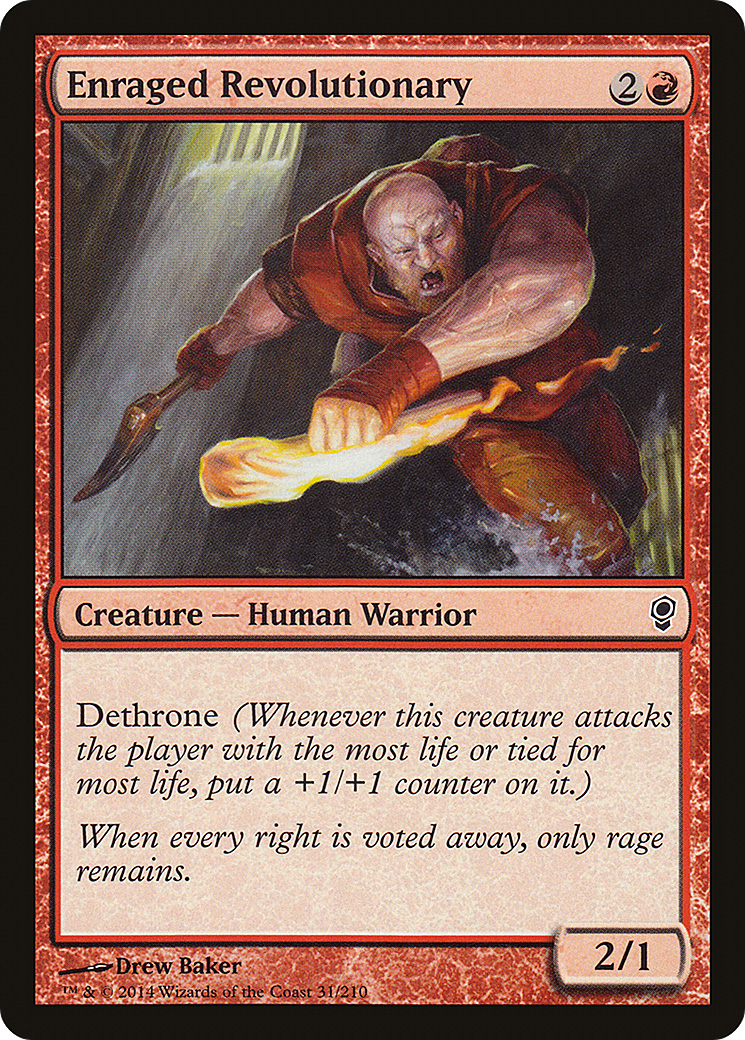 Enraged Revolutionary (CNS-031) [Conspiracy] MTG Single Wizards of the Coast