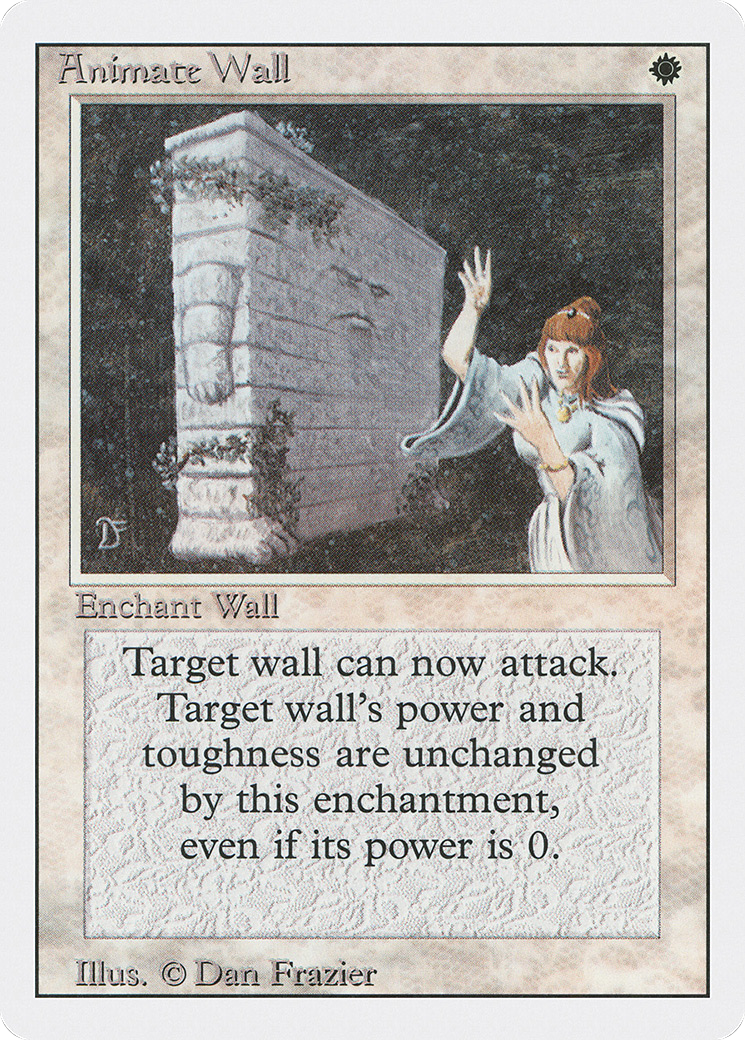 Animate Wall (3ED-001) [Revised Edition] MTG Single Wizards of the Coast
