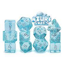 Gate Keeper Games: "Azure Skies" Holographic Dice 7-Die Set Dice & Gaming Accessories Gate Keeper Games