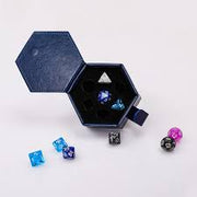 7 pc Black Hexagon Dice Storage Case Dice & Gaming Accessories Taps Imports