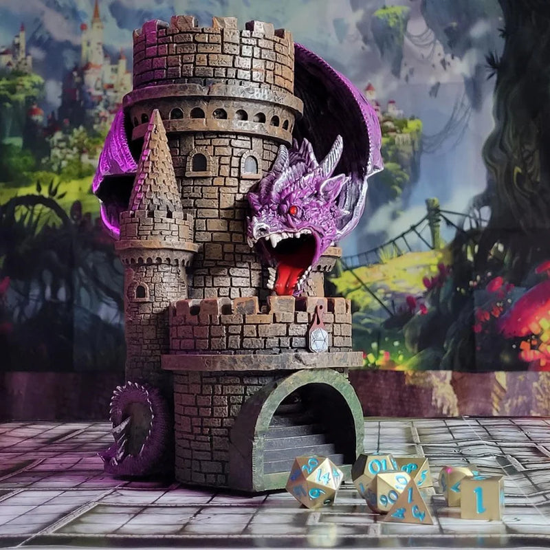Forged Gaming: Dragons Keep Dice Tower (Purple Dragon) Dice & Gaming Accessories Forged Gaming