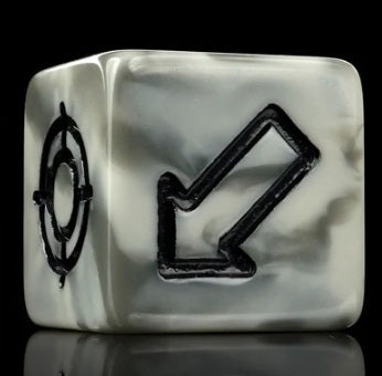 Baron of Dice: "Ash Grey" D6 Scatter Die Square Corner 16mm Dice & Gaming Accessories Baron of Dice