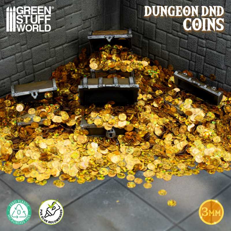 Green Stuff World: Dungeon DnD coins Model Tools & Glue Green Stuff World