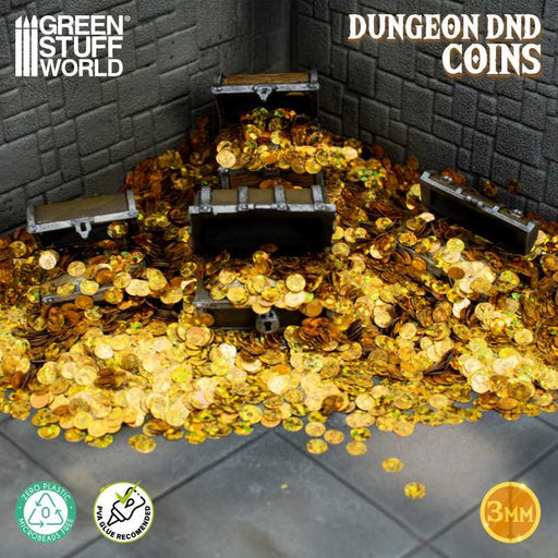 Green Stuff World: Dungeon DnD coins Model Tools & Glue Green Stuff World