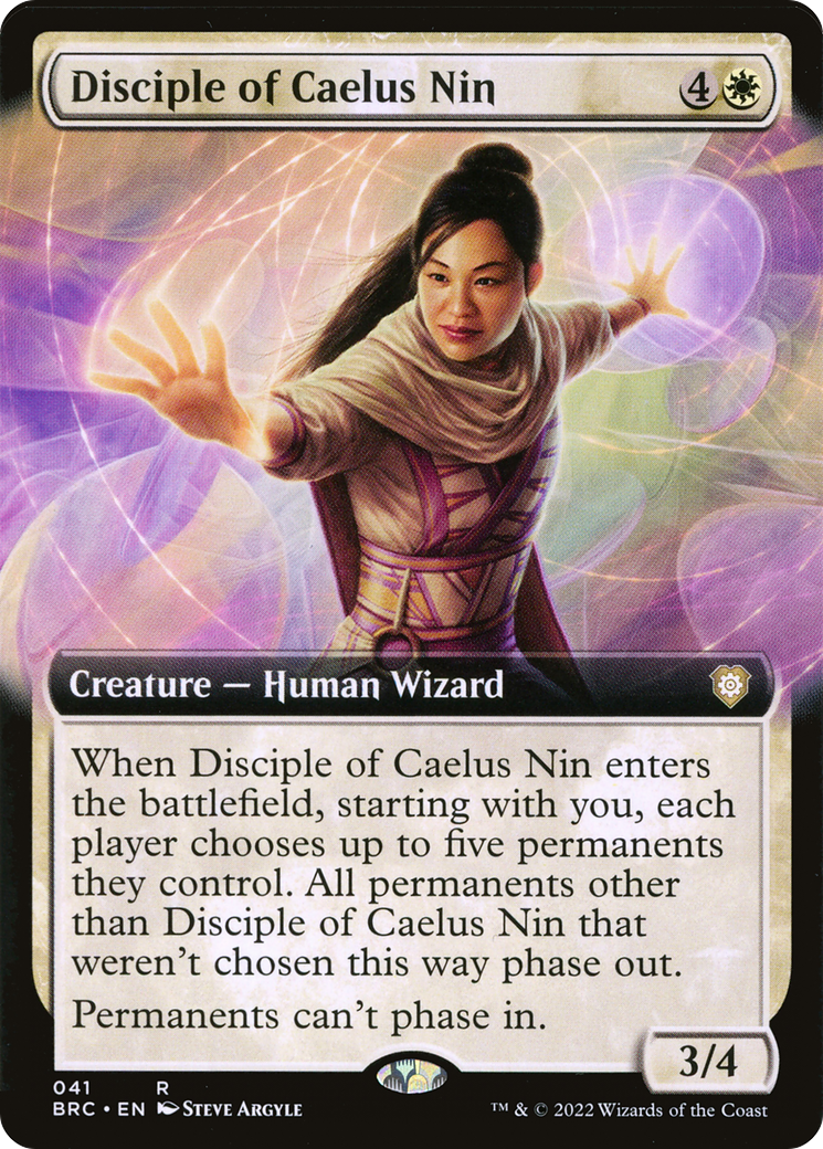 Disciple of Caelus Nin (BRC-041) [The Brothers' War Commander] (Extended Art) MTG Single Wizards of the Coast