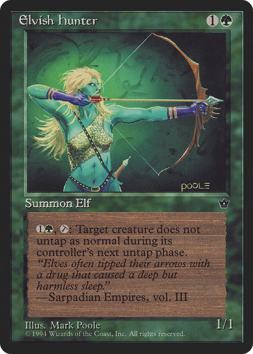 Elvish Hunter (FEM-67A) [Fallen Empires] MTG Single Wizards of the Coast