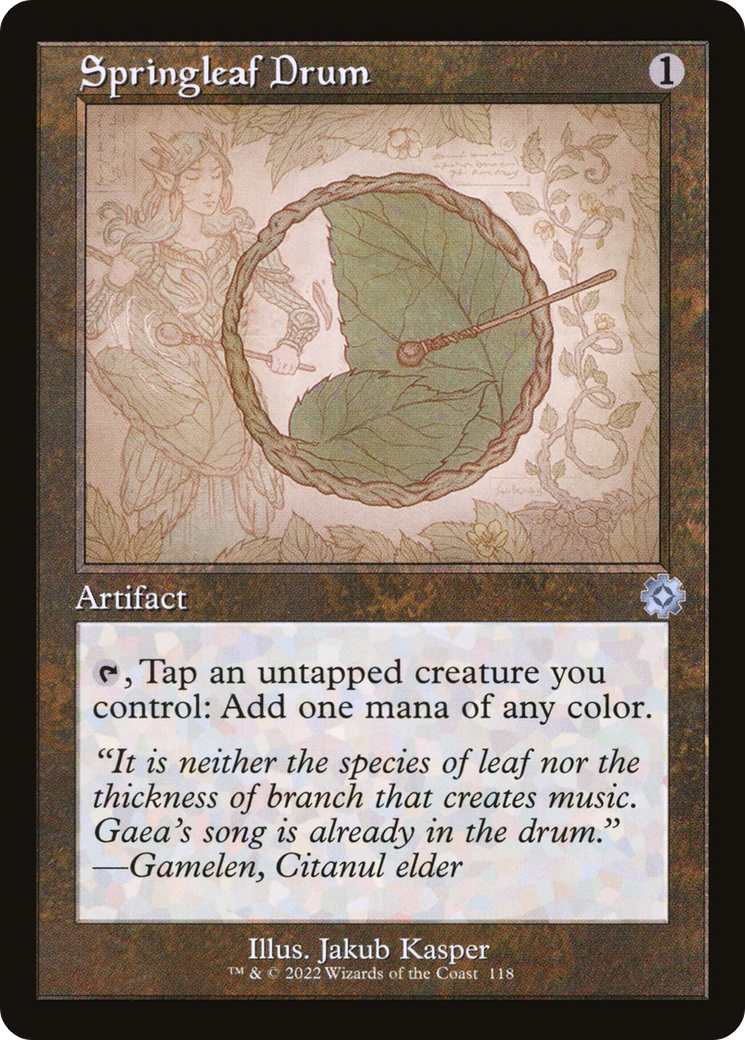 Springleaf Drum (Schematic) (BRR-118) [The Brothers' War Retro Artifacts] MTG Single Wizards of the Coast