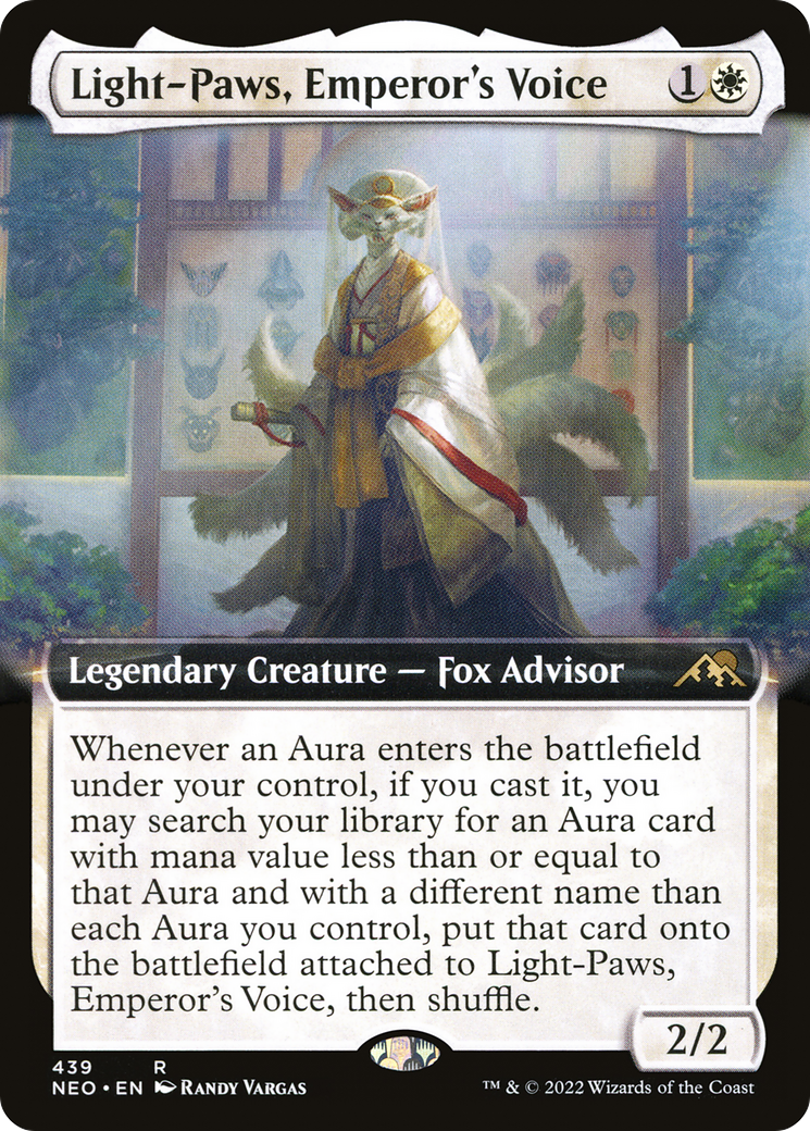 Light-Paws, Emperor's Voice (NEO-439) [Kamigawa: Neon Dynasty] (Extended Art) Foil MTG Single Wizards of the Coast